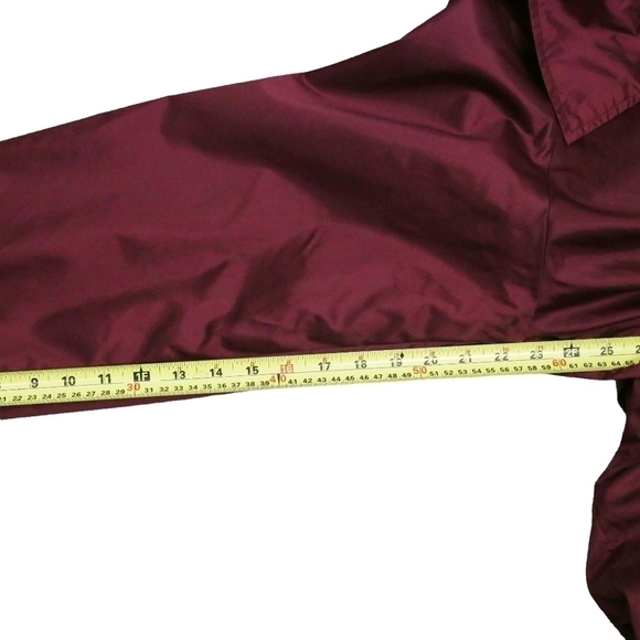 HARRITON Men's Raspberry Burgundy Red Button Down Lightweight Jacket Size Large - Picture 8 of 8